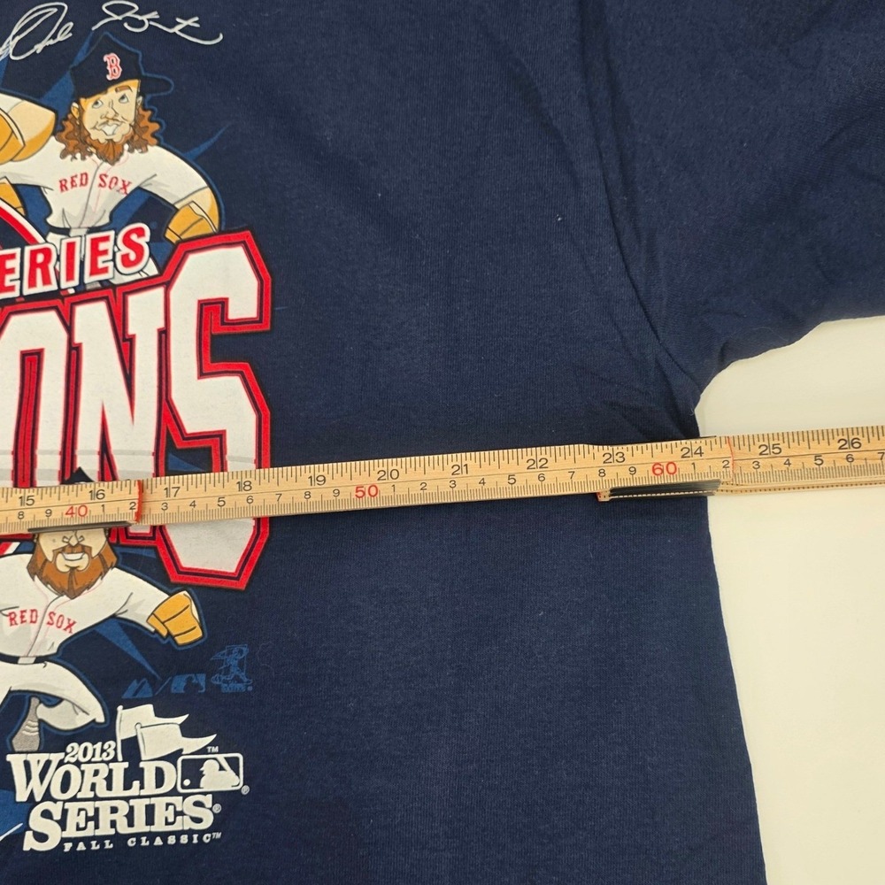 MAJESTIC BOSTON RED SOX 2013 WORLD SERIES CHAMPIONS SHIRT MENS 2XL NEW DEADSTOCK - Picture 8 of 10